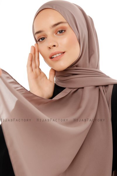 Esra - Hijab Chiffon Taupe Oscuro