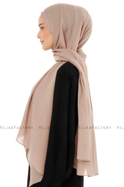 Esra - Hijab Chiffon Taupe Claro