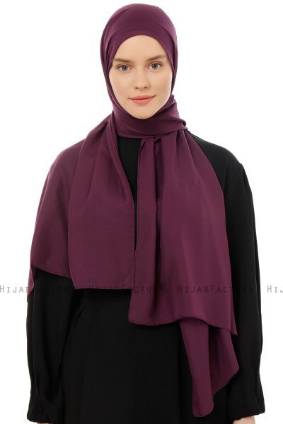Esra - Hijab Chiffon Morado Oscuro