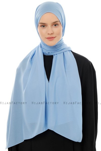 Esra - Hijab Chiffon Azul Claro