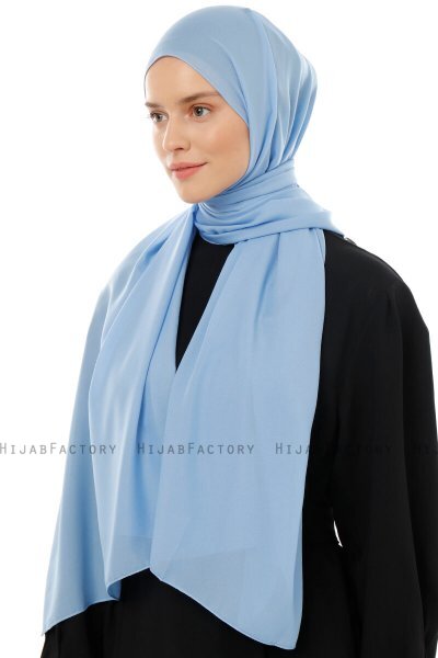 Esra - Hijab Chiffon Azul Claro