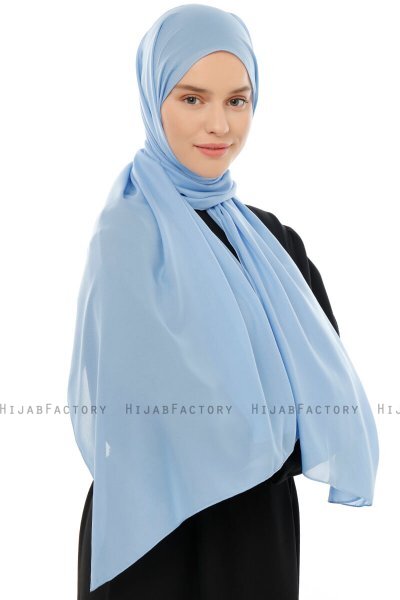 Esra - Hijab Chiffon Azul Claro