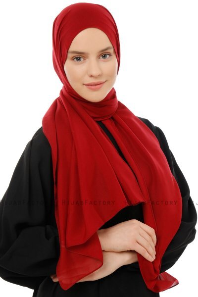 Esra - Hijab Chiffon Burdeos