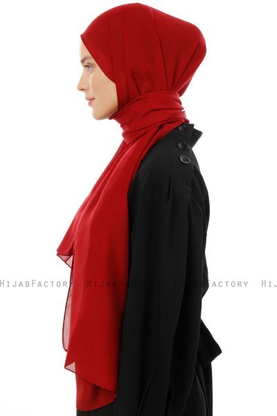 Esra - Hijab Chiffon Burdeos