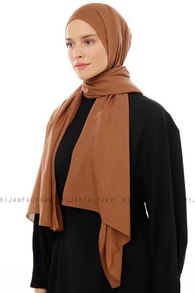 Esra - Hijab Chiffon Marrón Claro