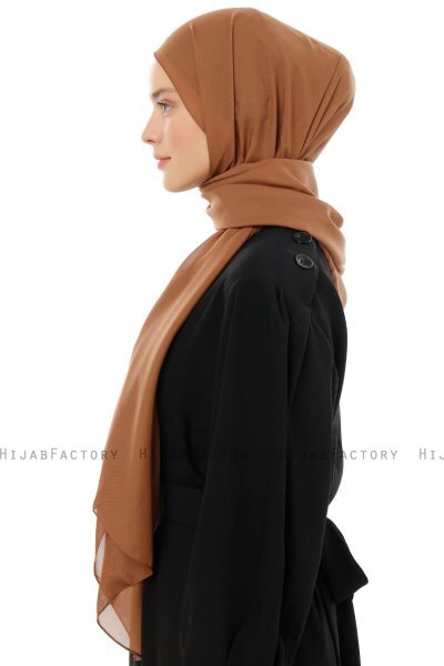 Esra - Hijab Chiffon Marrón Claro