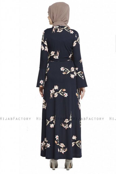 Naima - Vestido Azul Marino & Salmón