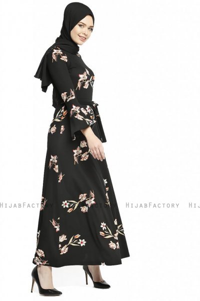 Naima - Vestido Negro & Salmón
