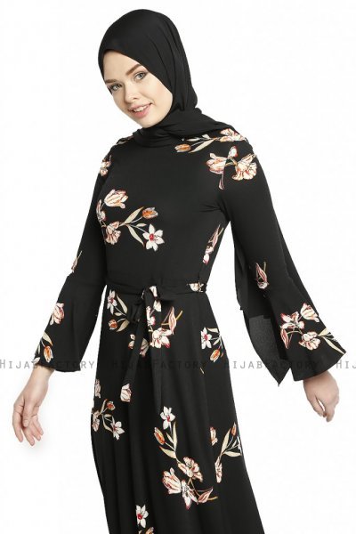 Naima - Vestido Negro & Salmón