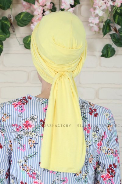 Amy - Turbante De Algodón Amarillo - Ayse Turban