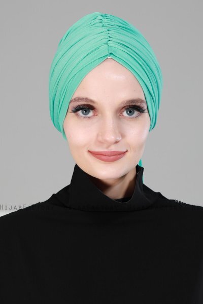 Amy - Turbante De Algodón Turquesa - Ayse Turban