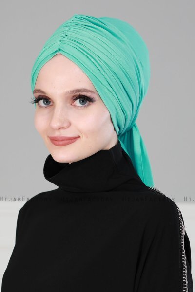 Amy - Turbante De Algodón Turquesa - Ayse Turban
