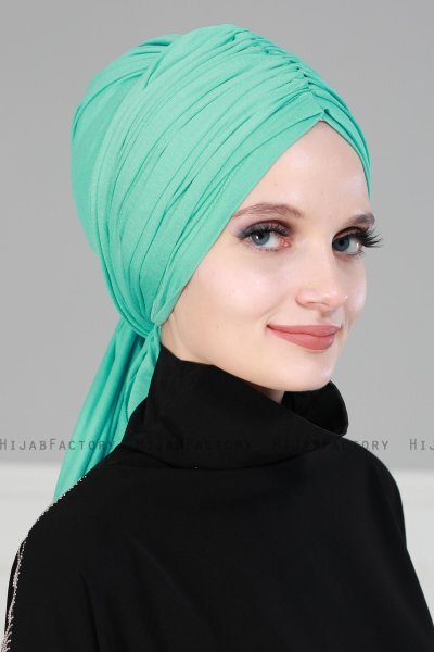 Amy - Turbante De Algodón Turquesa - Ayse Turban