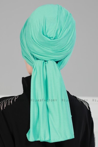 Amy - Turbante De Algodón Turquesa - Ayse Turban