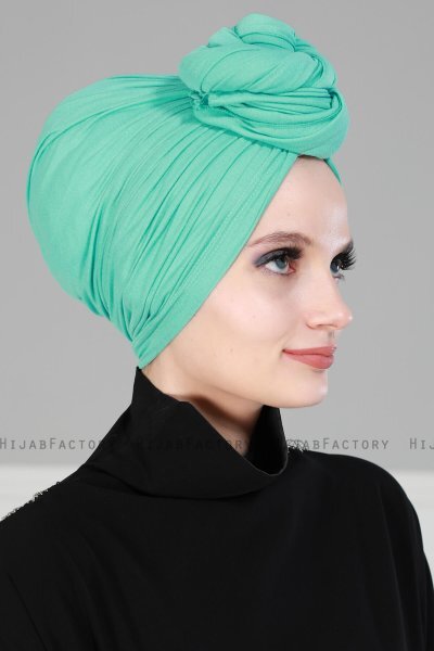 Amy - Turbante De Algodón Turquesa - Ayse Turban