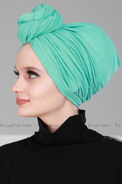 Amy - Turbante De Algodón Turquesa - Ayse Turban