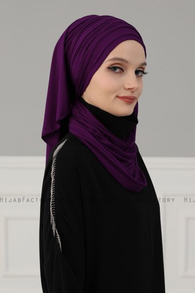 Amy - Turbante De Algodón Púrpura - Ayse Turban