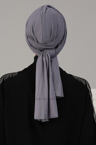 Amy - Turbante De Algodón Gris - Ayse Turban