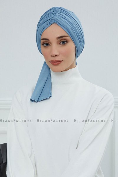 Amy - Turbante De Algodón Sky Blue