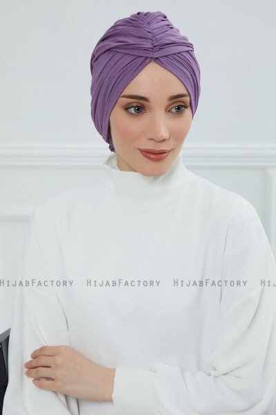 Amy - Turbante De Algodón Violet
