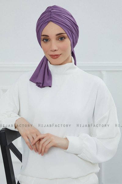 Amy - Turbante De Algodón Violet
