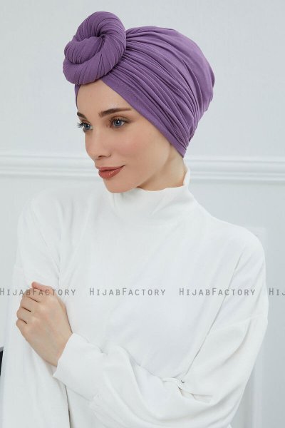 Amy - Turbante De Algodón Violet