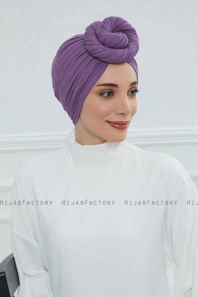 Amy - Turbante De Algodón Violet