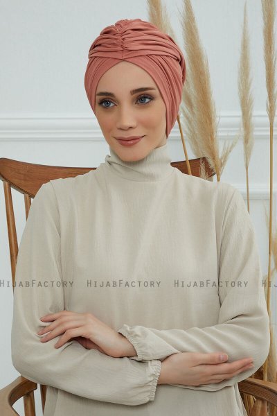 Amy - Turbante De Algodón Salmón