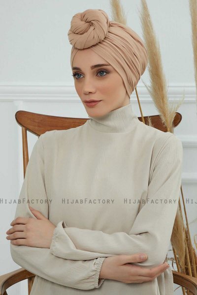 Amy - Turbante De Algodón Sand