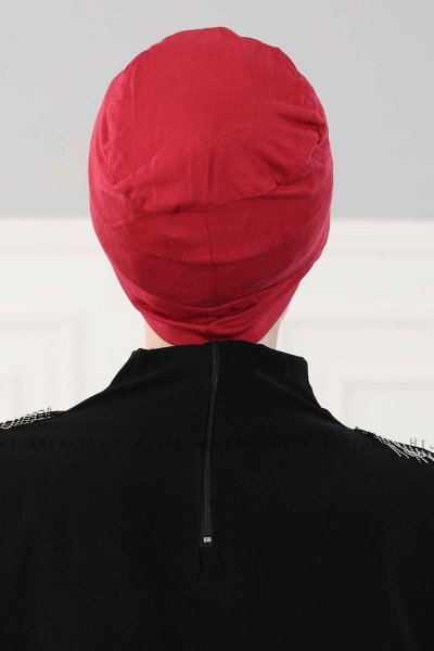 Stella - Turbante De Algodón Burdeos