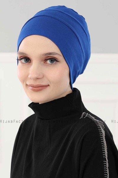 Stella - Turbante De Algodón Azul