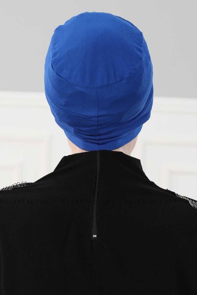 Stella - Turbante De Algodón Azul