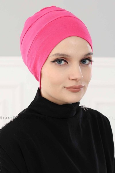 Stella - Turbante De Algodón Fucsia