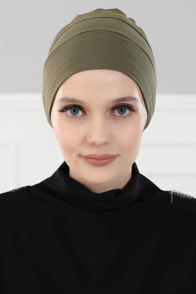 Stella - Turbante De Algodón Caqui