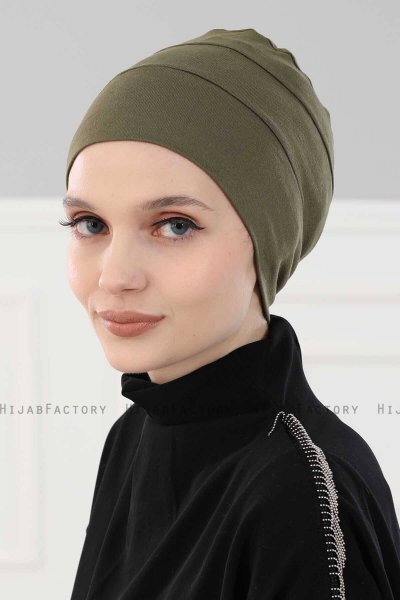 Stella - Turbante De Algodón Caqui