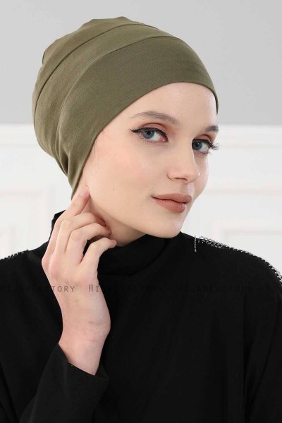 Stella - Turbante De Algodón Caqui