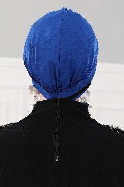 Elsa - Turbante De Algodón Azul & Negro