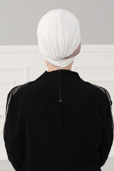 Elsa - Turbante De Algodón Crema & Taupe