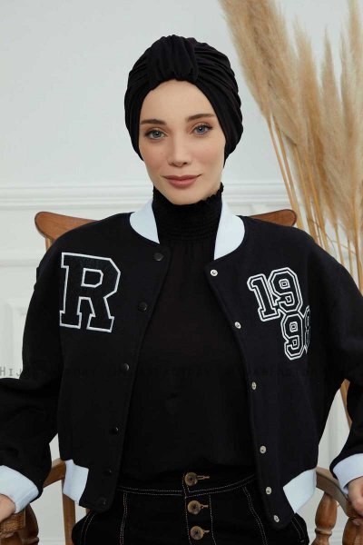 Laura - Turbante De Algodón Negro