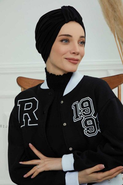 Laura - Turbante De Algodón Negro