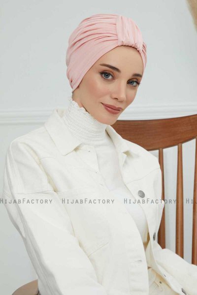 Laura - Turbante De Algodón Rosa De Antaño