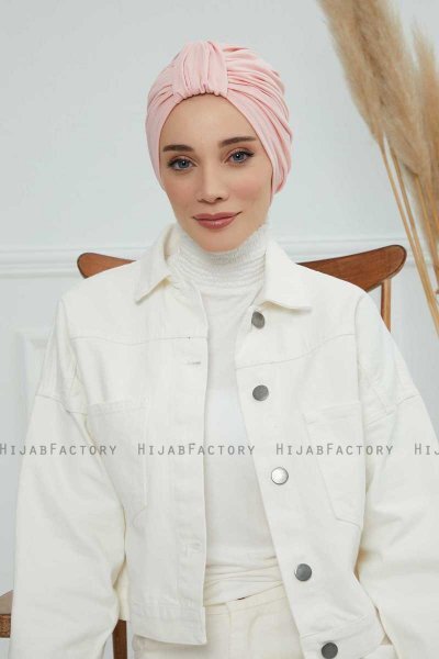 Laura - Turbante De Algodón Rosa De Antaño