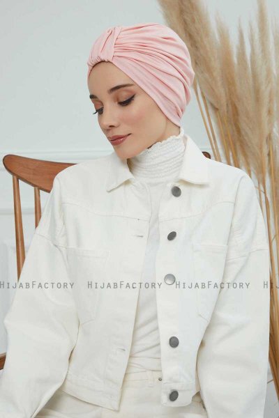 Laura - Turbante De Algodón Rosa De Antaño