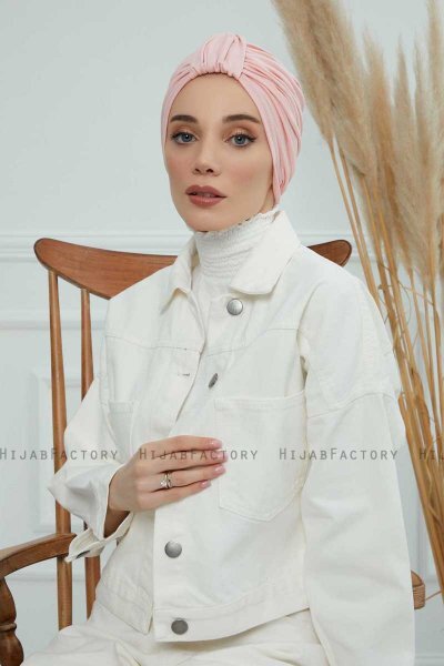 Laura - Turbante De Algodón Rosa De Antaño
