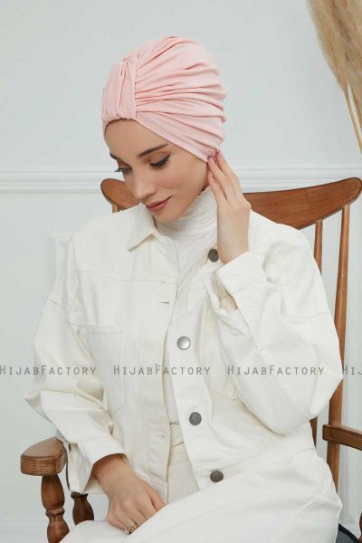 Laura - Turbante De Algodón Rosa De Antaño