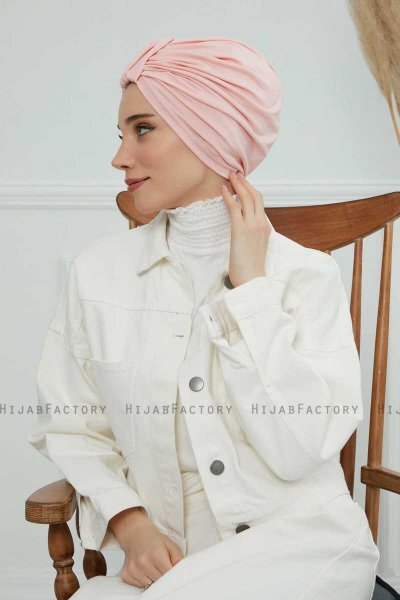 Laura - Turbante De Algodón Rosa De Antaño