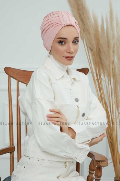 Laura - Turbante De Algodón Rosa De Antaño