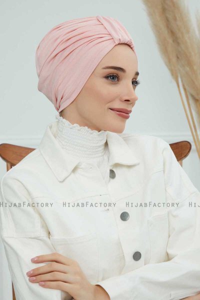 Laura - Turbante De Algodón Rosa De Antaño