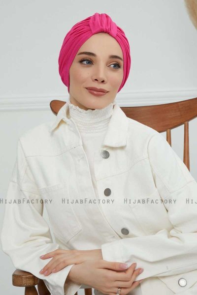 Laura - Turbante De Algodón Fucsia