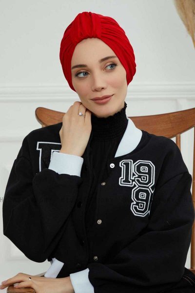 Laura - Turbante De Algodón Rojo